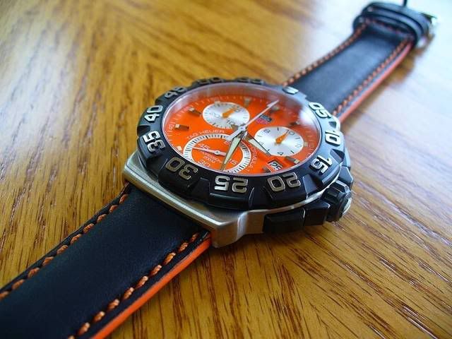 tag heuer formula 1 orange strap