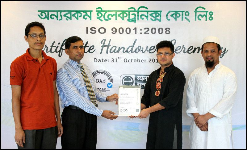 Chairman of Onnrokom Electronics Ltd. is receiving certificate from BAS Country Manager Mr Halim photo onnorokom_zps61ddedca.jpg