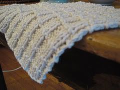 Natural Cotton Washcloth - handknit