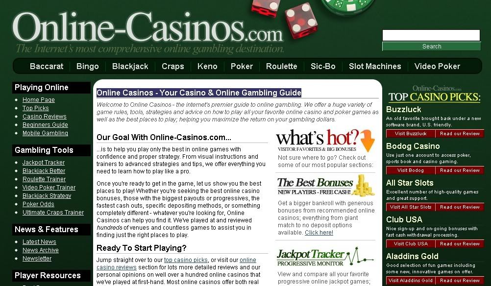 online casino reviews