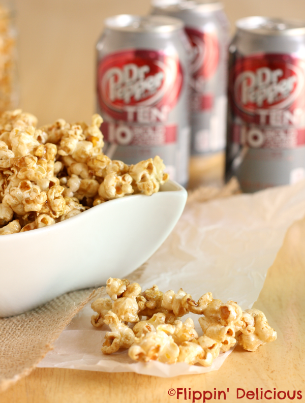 Dr. Pepper TEN Skinny Caramel Popcorn, lighter on calories but not on flavor! #drinkTEN #shop