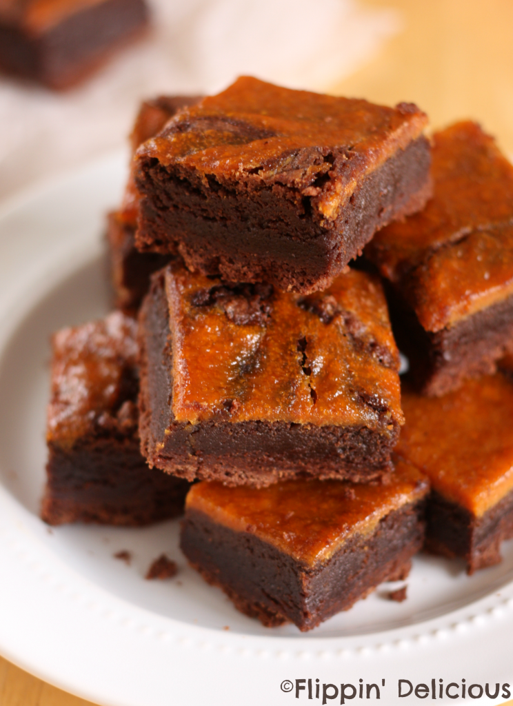 Gluten Free Dairy Free Pumpkin Swirl Brownies