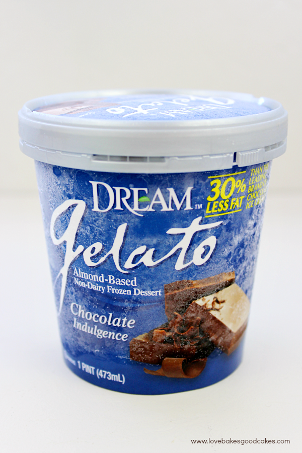 A container of Dream Gelato Chocolate Indulgence.