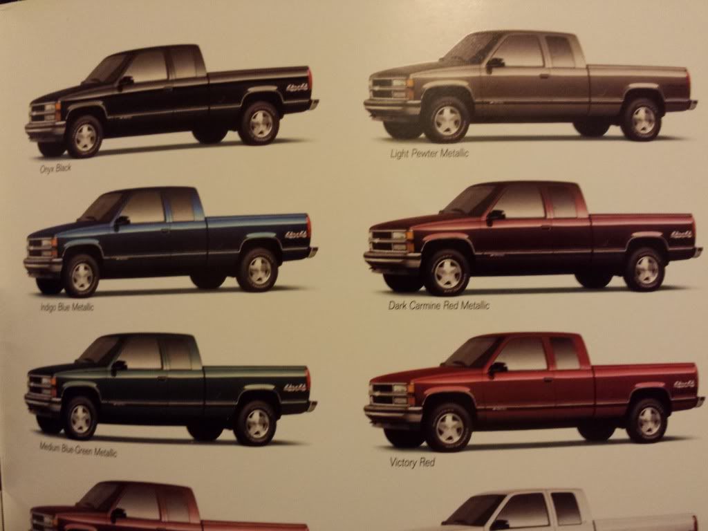 8898 chevy oem paint colors Page 2 GMT400 The Ultimate 8898 GM