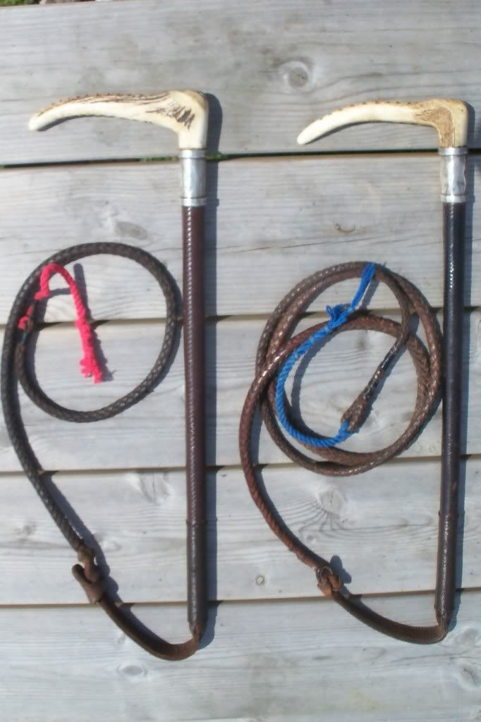 2x Antique Swaine & Adeney Hunting Whips for sale Horse Gossip