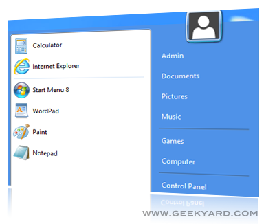 Start Menu 8 – 1.2 is available for Microsoft Windows 8