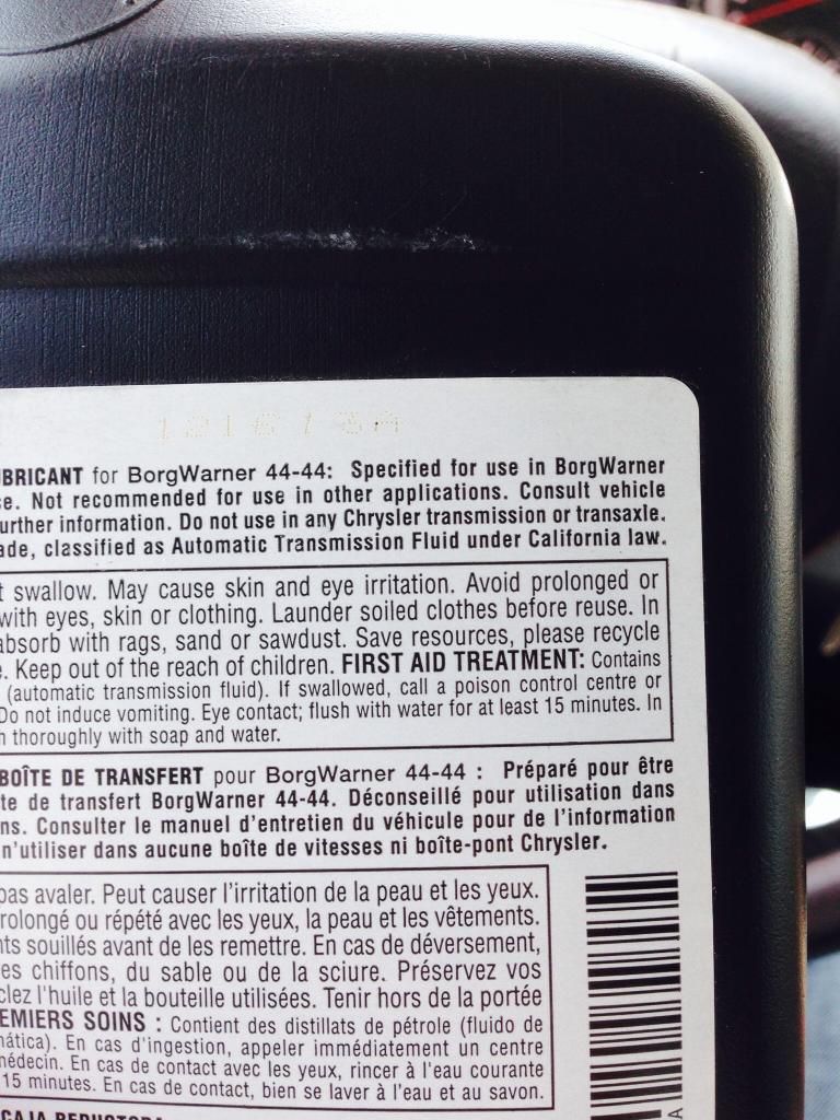 mopar bw44-40 transfer case fluid equivalent